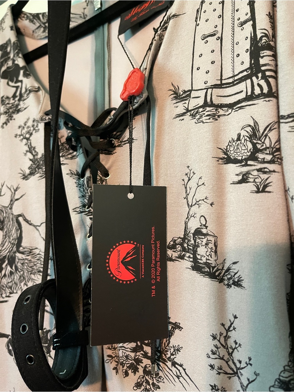 La Femme En Noir x Sleepy hollow Gothic Toile Lace-Up Dress - Picture 5 of 6